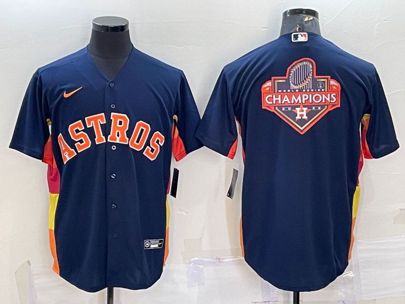 Men Houston Astros Blank Blue Game Nike 2022 MLB Jerseys1